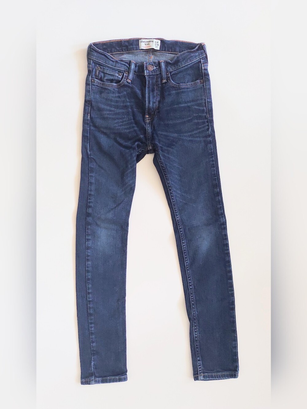 Abercrombie Kids Midrise Super Skinny Stretch Blue Jeans Girls Size 13/14 Slim